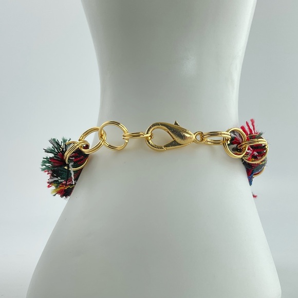 New Handmade Red Tartan Plaid Bracelet, Clan Symbol, Goth - Picture 4 of 8